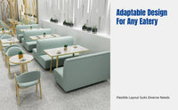 Cafe Table and Chair Set, Modern Booth Sofa Combination, Milk Tea Shop, Restaurant, Dessert Shop, Minimalist Design