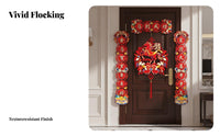 2026 Horse Year Flocking Couplets, Dimensional Door Decoration, Chinese New Year Home Decor