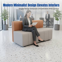 Office Reception Sofa, Sectional Corner Bench, No Backrest, Commercial Lounge Seating