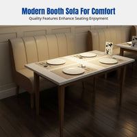 Restaurant Booth Sofa, Wall-Mounted Double Reception Seat, Commercial Dining Set for Milk Tea Shop, Dessert Shop, Tea House
