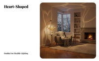 Heart-Shaped Four-Head Floor Lamp, Sunset Water Ripple Mood Light, Flexible Decor for Studio, Home, Gatherings