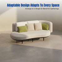 Nordic Outdoor Sofa Set, Waterproof Sun-Resistant Fabric, Aluminum Frame, Configurable Multi-Seater, Minimalist Lounge Chair & Coffee Table Combo