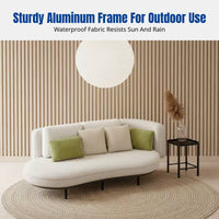 Nordic Outdoor Sofa Set, Waterproof Sun-Resistant Fabric, Aluminum Frame, Configurable Multi-Seater, Minimalist Lounge Chair & Coffee Table Combo