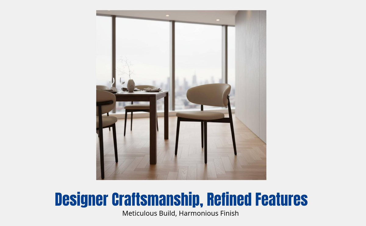 Italian Minimalist Dining Chair, Modern Home, Designer Backrest, Vintage Luxury, Leather Upholstery, Metal Frame