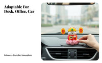 Lotus Fortune God Figurine, Cartoon Desktop Decor, Creative Car Ornament