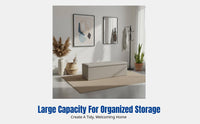 Rectangular Storage Ottoman Bench, Long Sofa Stool, Entryway Shoe Seat, Multi-Use