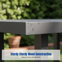 Outdoor Sturdy Wood Table and Chair Set, Teak Patio Furniture, Waterproof, Sunlight-Resistant, Garden, Nordic Design, Leisure Combo