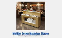 Buffet Condiment Station, Hot Pot Sauce Counter, Restaurant Seasoning Display Table, Multi-Compartment Design