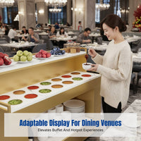 Buffet Condiment Station, Hot Pot Sauce Counter, Restaurant Seasoning Display Table, Multi-Compartment Design