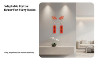 Snake Year Hanging Decoration, 2025 New Year Door Hanging, Auspicious Fu Decor