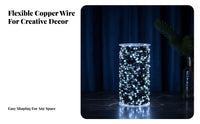 Waterproof Green Wire Copper Remote Control Christmas Tree Lights, Wedding Garden Decor