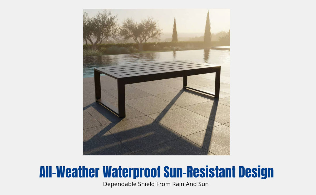 Outdoor Aluminum Sofa Set, Waterproof & Sun-Resistant Garden Furniture, Modern Minimalist Patio Set for Hotel Villa Conservatory