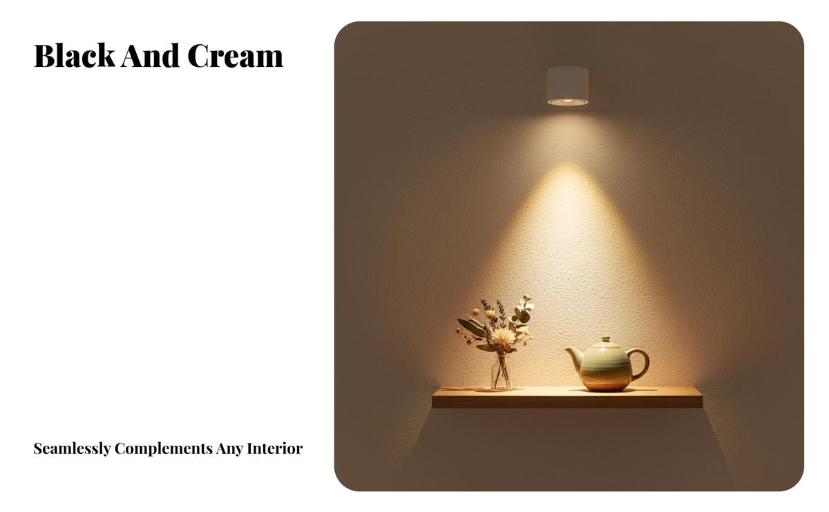 Surface Mounted LED Spotlight, Slim Design, Narrow Beam, Tea Room, Dining Table, Gallery Lighting