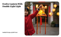 Triangle Lantern, DIY Handcraft, Kids Handheld, Glowing, Festive