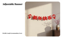 2026 New Year Hanging Banner, Holiday Decoration, Horse Year Festoon