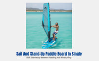 Inflatable Windsurf Stand-Up Paddleboard, 55th Gen, Double Coating, Surf, Water Sports