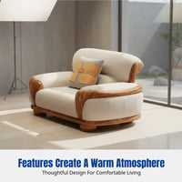 Hardwood Leather Sofa, Genuine Cowhide, New Chinese Design, Luxury Living Room, Modular Style