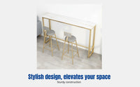 Nordic Sintered Stone Bar Table Set, Modern Minimalist, Living Room, Balcony, Wall-Mounted, Space Saving