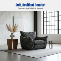 Modern Minimalist Sofa Chair, Italian Design, Creative Upholstered Chair for Living Room, Bedroom, Small Apartment, Soft Sponge Filling, Multiple Colors