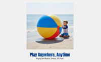 Giant Inflatable Beach Ball, Oversized Water Play Ball, Outdoor Toy for Kids, Thickened Explosion-Resistant PVC, Great for Lawn, Pool, Netball, Kickball