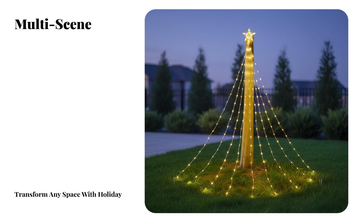 LED Waterfall Heart Shape PVC, Warm Cream, Christmas Indoor Outdoor Decor