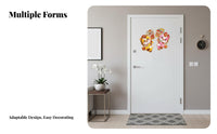 3D Plush Horse Year Door Sticker, 2026 Fu Character Festive Decoration, Chinese New Year Wall Panel Decal