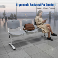 Row Chair, Waiting Bench, Metal Frame, Ergonomic, Hospital, Airport, Public Area