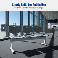 Row Chair, Waiting Bench, Metal Frame, Ergonomic, Hospital, Airport, Public Area