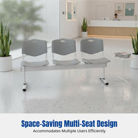 Row Chair, Waiting Bench, Metal Frame, Ergonomic, Hospital, Airport, Public Area