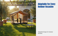 Outdoor Hanging Chair, Patio Rocking Bench with Canopy, Metal Garden Furniture for Villa, Balcony, Courtyard