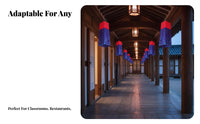 Red Navy Lantern, Korean Folk Hanging Decor, Restaurant Bar Corridor