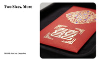 Matte Hard Paper Red Envelope, Chinese Blessing, Wedding, New Year, Assorted