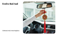 Chinese Knot Decor, Red String, Gold Emperor Coins, Feng Shui, Car & Home