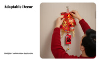 Horse Year Fortune Hanging Decoration, Festive Fruit Pendant, Chime Card, New Year Blessing Ornament