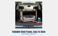 Pet Car Transport Crate, Foldable Trunk Kennel, Secure Travel for Dogs and Cats