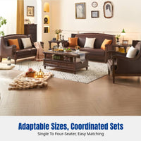 USA Vintage Leather Sofa, Top Grain Leather, Brown, Multi-Seat, Country Design