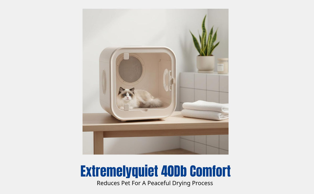 Pet Dryer Box, Large Capacity, Low Noise, Home Grooming, 1200W Power