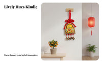 Creative Bamboo Hanging Decoration, Handmade Festive Wall Decor