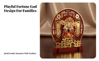 2026 Holiday Hanging Decoration, Fortune God, Blessing Character, Red Gold, Festive Decor, Random Nod Design