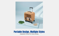 Wicker Cat Carrier, Portable Handheld Pet Bag, Breathable Summer Cat House, Travel Car Carrier, Hard Frame, Multiple Styles