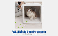 Pet Dryer Box, High Power, Fast Drying, Home Use, 360° Air Circulation, Low Noise, Hair Filter