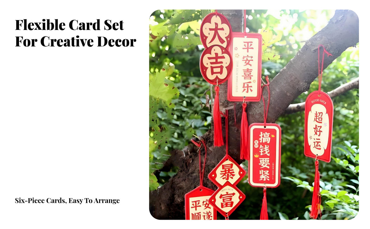 Horse Year Paper Card, Red Hanging Label, New Home Holiday Decor