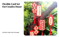 Horse Year Paper Card, Red Hanging Label, New Home Holiday Decor