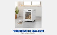 Foldable Pet Dryer Box, Home Use for Cats and Medium/Large Dogs, Dual Airflow, Transparent Panel