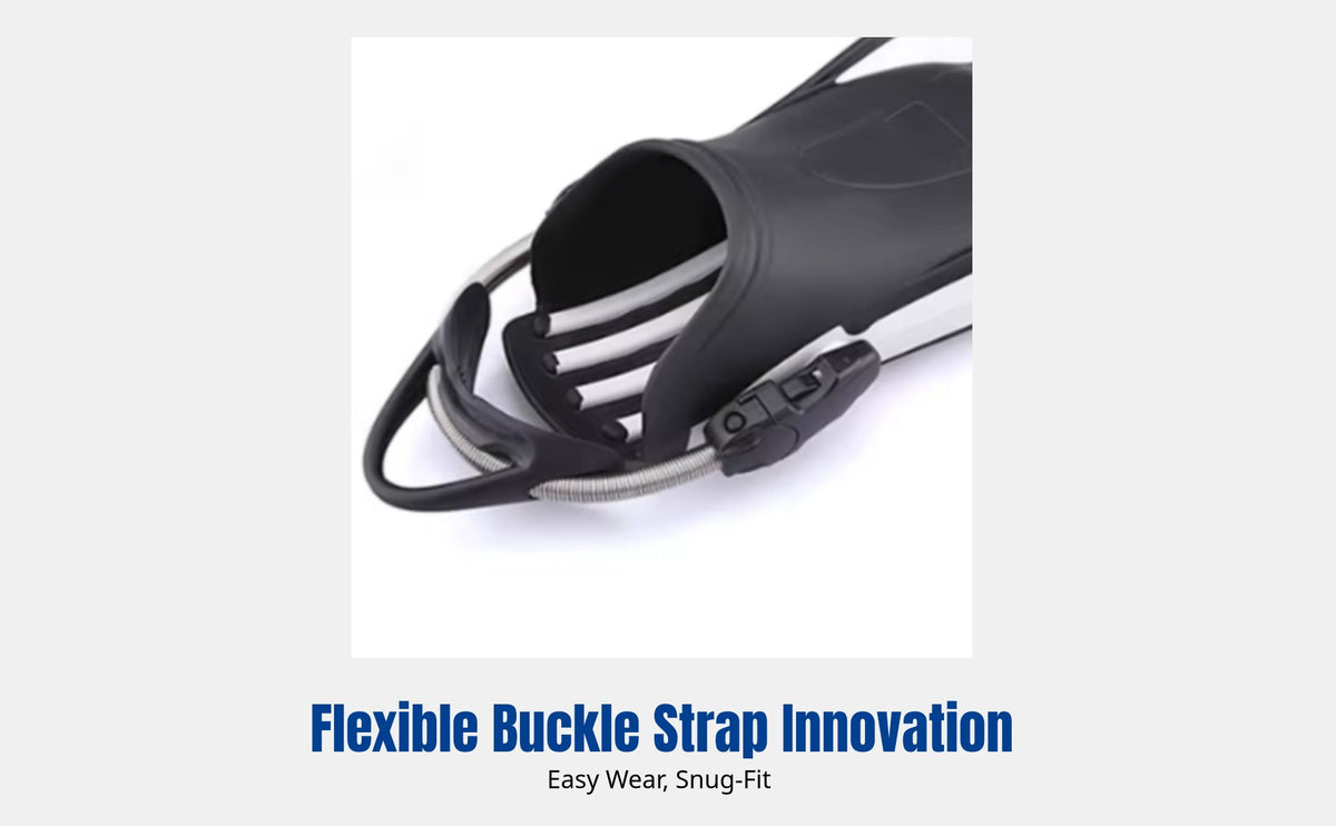 Diving Fins, Adjustable Long Fins, Multi-Color, Professional Freediving Flippers, Elastic Strap, Snorkeling Gear