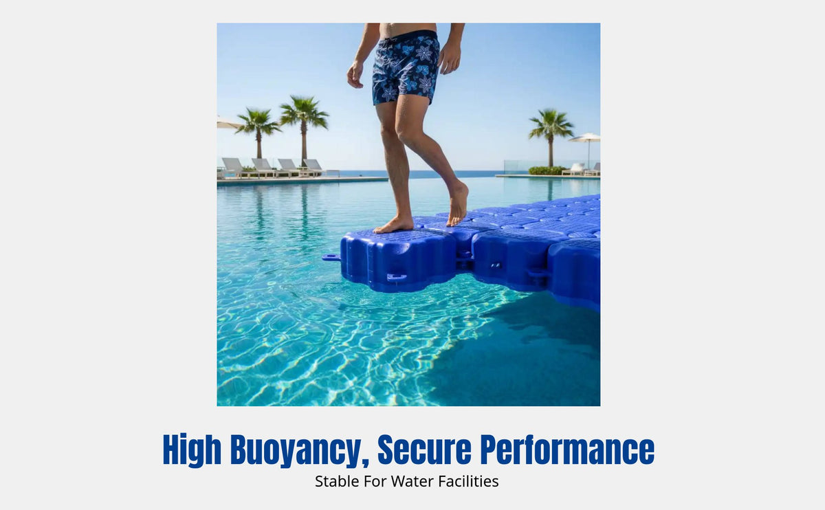 Floating Bridge Pontoon, Adjustable Dock Float, Outdoor Water Deck for Swimming Pool, Jet Ski, Boat, Easy Assembly