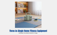 2-in-1 Dumbbell Kettlebell, Adjustable, Detachable Fitness Equipment for Home Gym