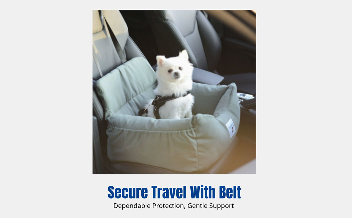 Car Dog Bed, Pet Mat Seat, Dual Use, Removable, Soft Fabric, Multiple Colors, For Travel & Home