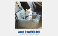 Car Dog Bed, Pet Mat Seat, Dual Use, Removable, Soft Fabric, Multiple Colors, For Travel & Home