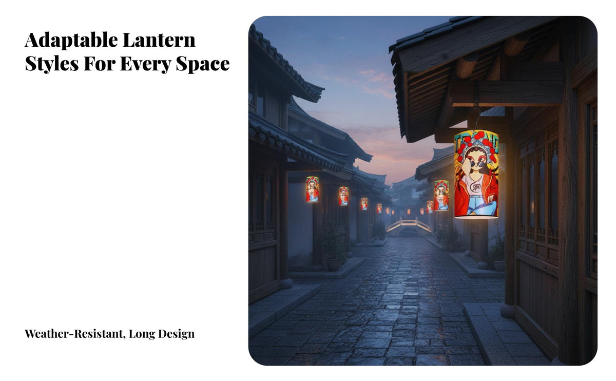 Modern Chinese Lantern, Outdoor Hanging Decor, Vintage Town, Restaurant, Hotel, Customizable